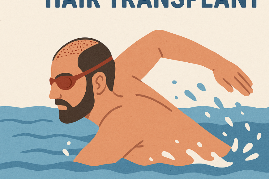 Nadar após o transplante capilar: tudo o que precisa de saber
